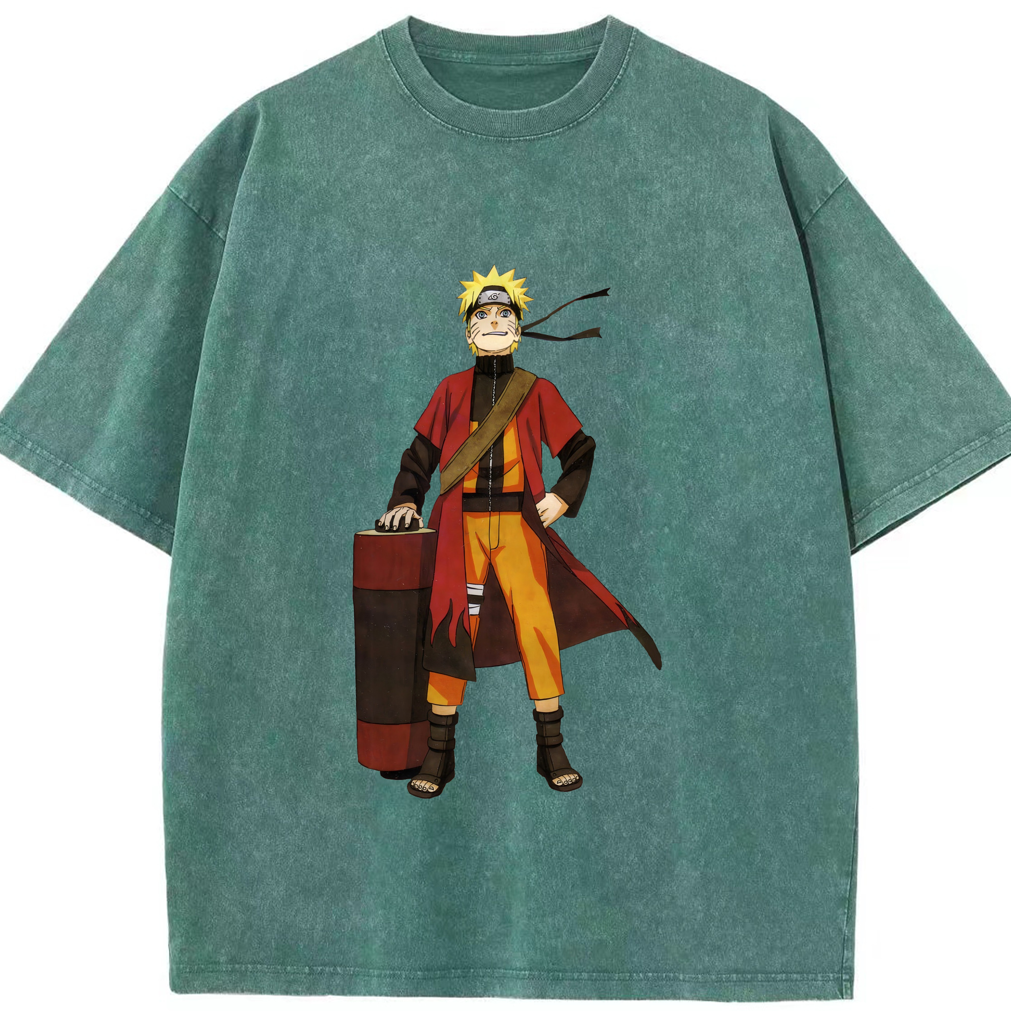 （画像用） NARUTO -ナルト- うずまき ナルト Uzumaki Naruto 綿100% ヴィンテージ風 半袖Tシャツ（フロントプリント）